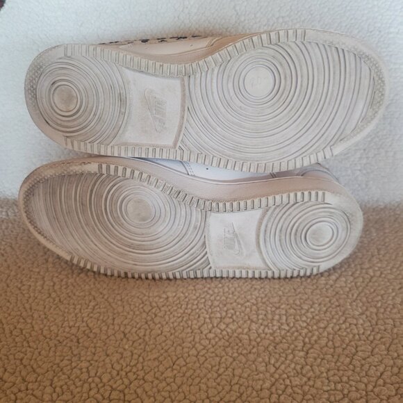 Nike Court Vision Low White w/Leopard Swoosh Court Shoe - Women's Size 8 - Picture 6 of 11